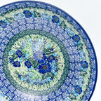 9”  Bowl.  Hand crafted Polish pottery stoneware: UNIKAT Moody Blues Design