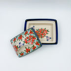 Butter Dish Deep: Handmade in Poland. UNIKAT Red Berry