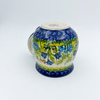 10 oz Bubble Mug. Handcrafted Polish pottery stoneware:  UNIKAT Bluebell Meadow