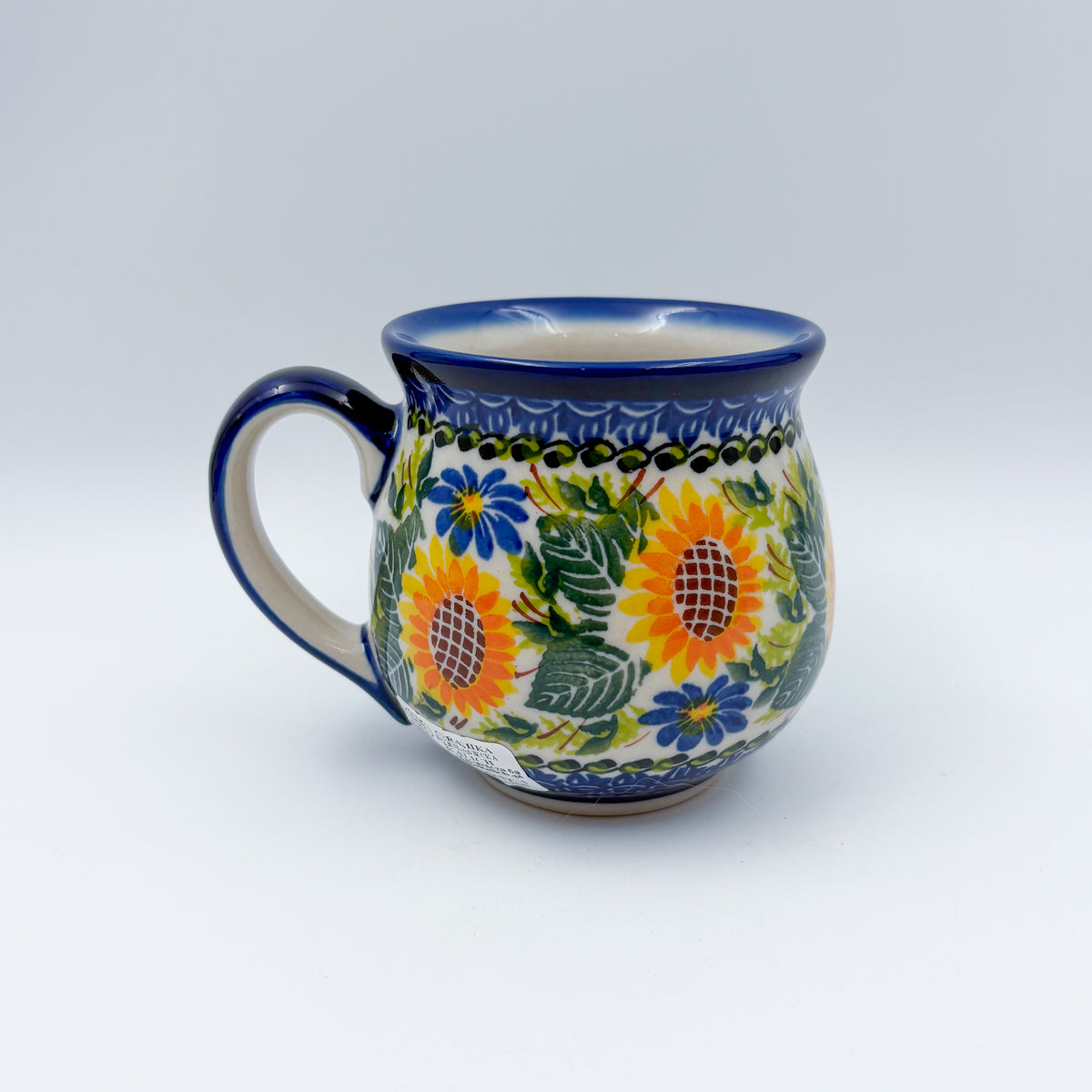 Fall Sunflower bubble mug on white background, front view