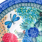 6.57” Stacking Bowl.  Hand crafted Polish pottery stoneware: UNIKAT Garden Delight Design