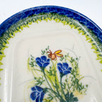 Butter Dish Oval: UNIKAT Bluebell Meadow Design