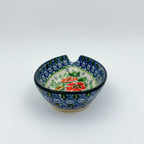 Spoon Rest 5”.  Handmade Polish pottery.  UNIKAT Candy Red Poppy Design