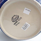 13” Wavy Bowl XL.  Hand crafted Polish pottery stoneware:  UNIKAT Holiday Mushroom Design