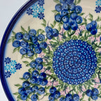 7.5” Plate.  Hand crafted Polish pottery stoneware: UNIKAT Blueberry