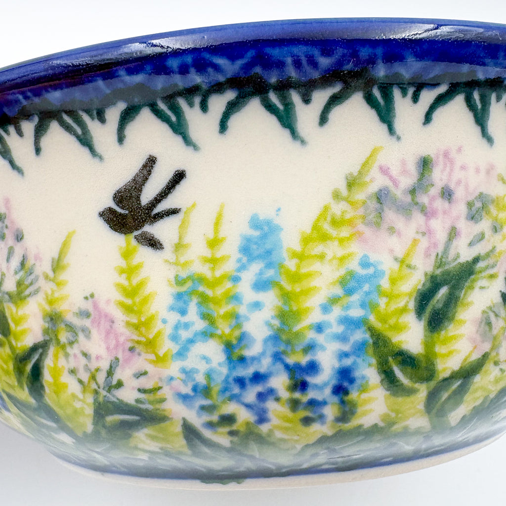 6" Baker with handles. Handmade in Poland.  UNIKAT Danda Bird Design