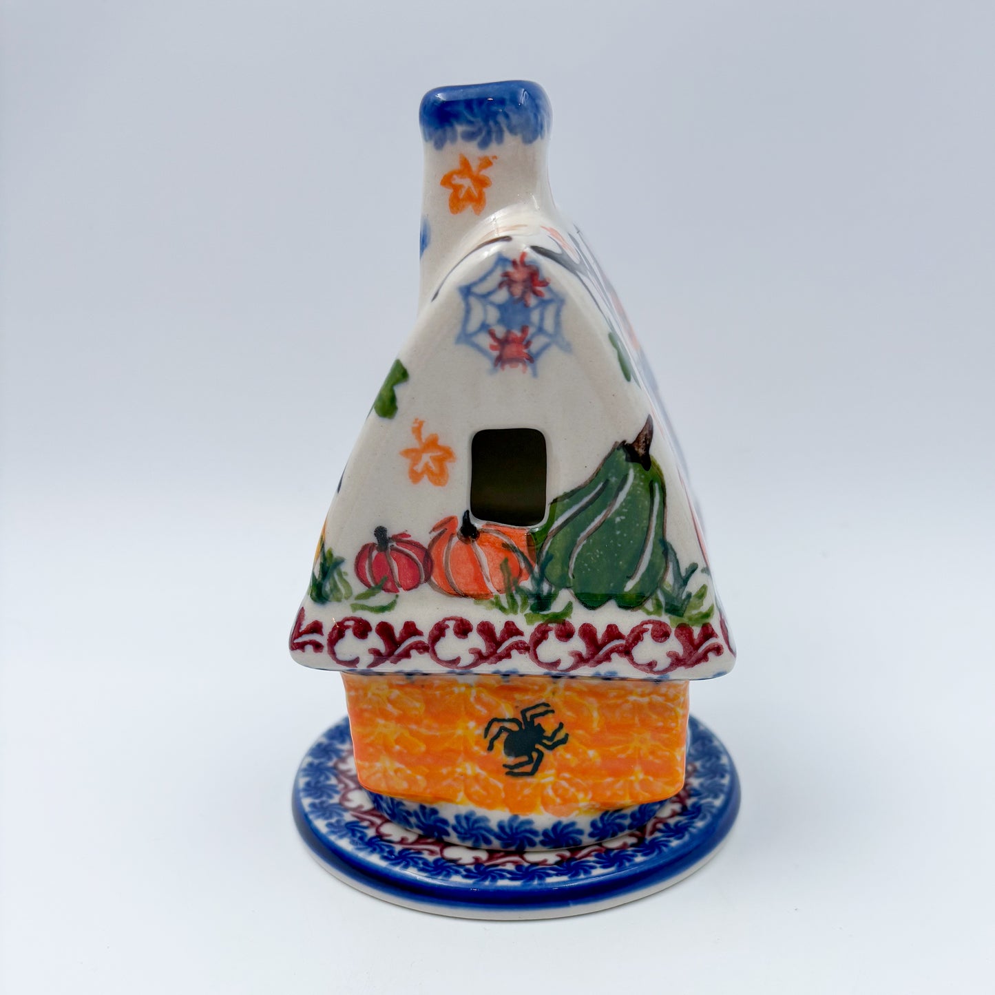 Tea Light Luminary.  UNIKAT Pumpkin Scarecrow Design