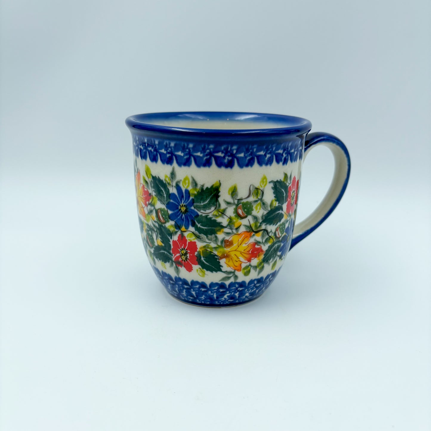 14 oz Viking Mug. Handcrafted Polish pottery stoneware:  UNIKAT Fall Colors