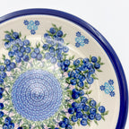 10.2” Plate.  Hand crafted Polish pottery stoneware: UNIKAT Blueberry Design