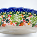 9.6” Pie Baker Handmade in Poland.  UNIKAT Hedgehog and Pumpkins Design