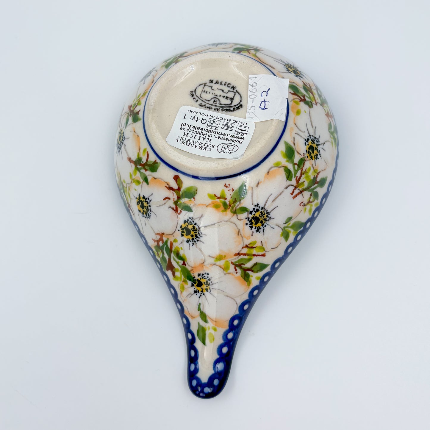 Spoon Stand.  Handmade Polish pottery.  UNIKAT Alpine Poppy
