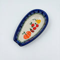 Spoon Rest 5”. Handmade Polish pottery.  UNIKAT Veggie Garden