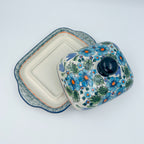 8 oz Polish Pottery Butter Dish is made by talented artisans from Poland. UNIKAT.  Zaklady Ceramiczne Company