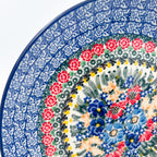 10” Plate.  Hand crafted Polish pottery stoneware: UNIKAT Poppy Dots Design.