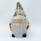 Small Gnome Cookie Jar. Handmade Polish pottery.  UNIKAT Reindeer Bliss