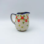 8 oz Atena Pitcher/Creamer.  UNIKAT Coral Blossoms Design