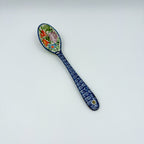 Spoon Lg 8”.  Handmade Polish pottery. UNIKAT Flower Patch