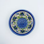 Small Set 3 stacking Bowls.  Hand crafted Polish pottery stoneware:  UNIKAT Blueberry Design