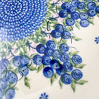 10.2” Plate.  Hand crafted Polish pottery stoneware: UNIKAT Blueberry Design
