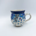 Morning Glory bubble mug on white background, front view