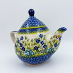 37 oz Teapot Atena Handcrafted Pottery in Poland. UNIKAT Bluebell Meadow Design