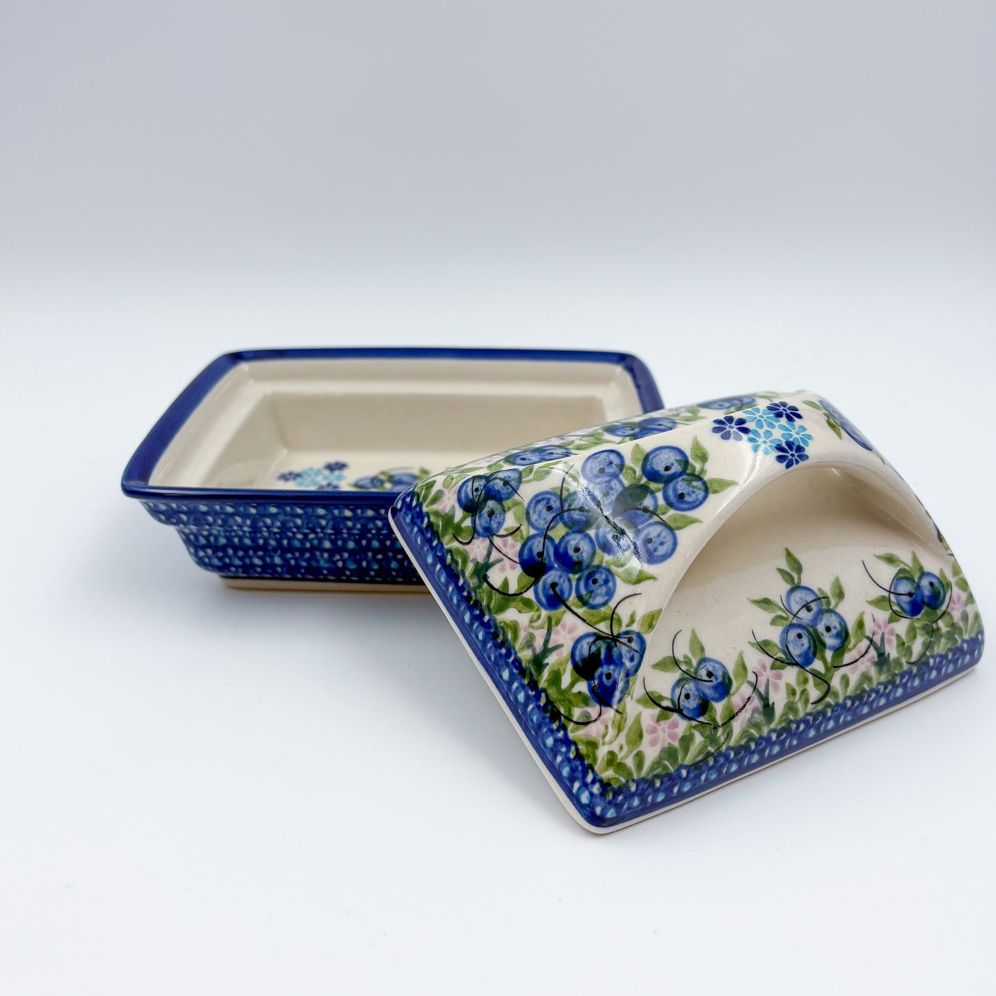 Butter Dish Deep: UNIKAT Blueberry