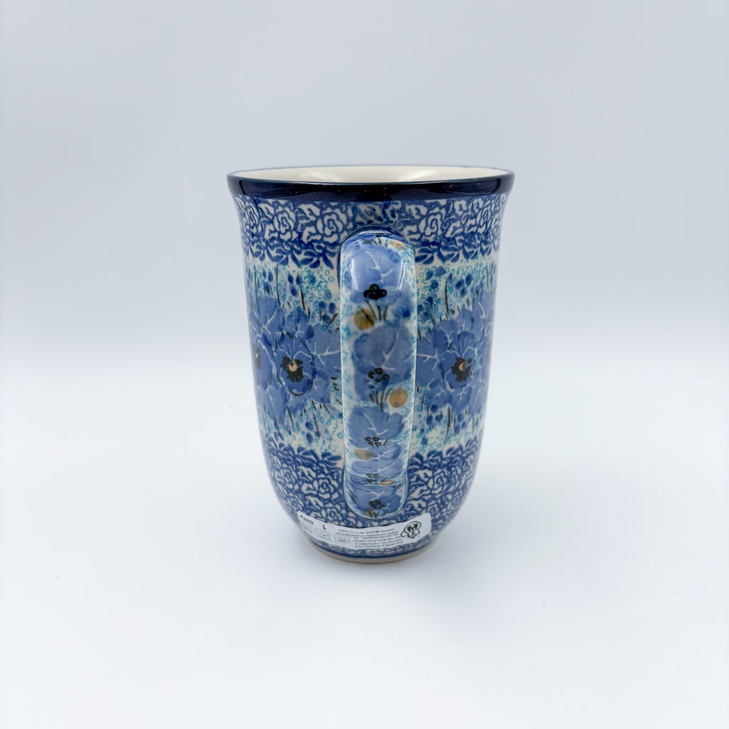 Deep Winter latte mug on white background, straight-on front view