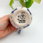 8 oz Puppy Bubble Mug. Handcrafted Polish pottery stoneware: Puppy Pleasure Pattern
