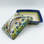 Butter Dish Deep: UNIKAT Bluebell Meadow