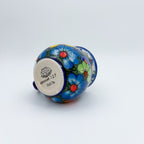 Bottom of Forget Me Not Pansy bubble mug showing Unikat stamp