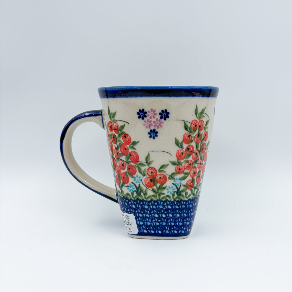 Red Berry XL mug on white background, front view