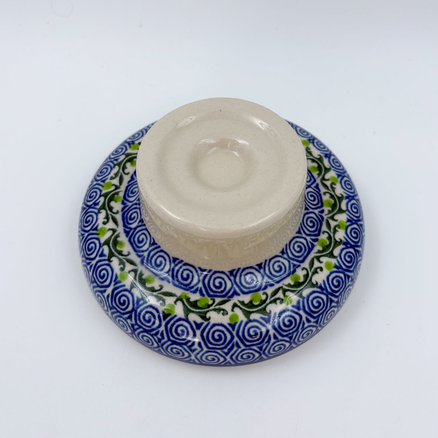9.4" Christmas Tree Luminary with Base  Handmade Polish pottery.  UNIKAT Whispering Ferns Design