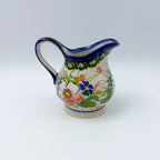 5 oz Allegro Creamer.  Handcrafted in Poland  UNIKAT Pink Ruffle Design