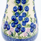 Vase 9”. Handmade Polish pottery.  UNIKAT Blueberry