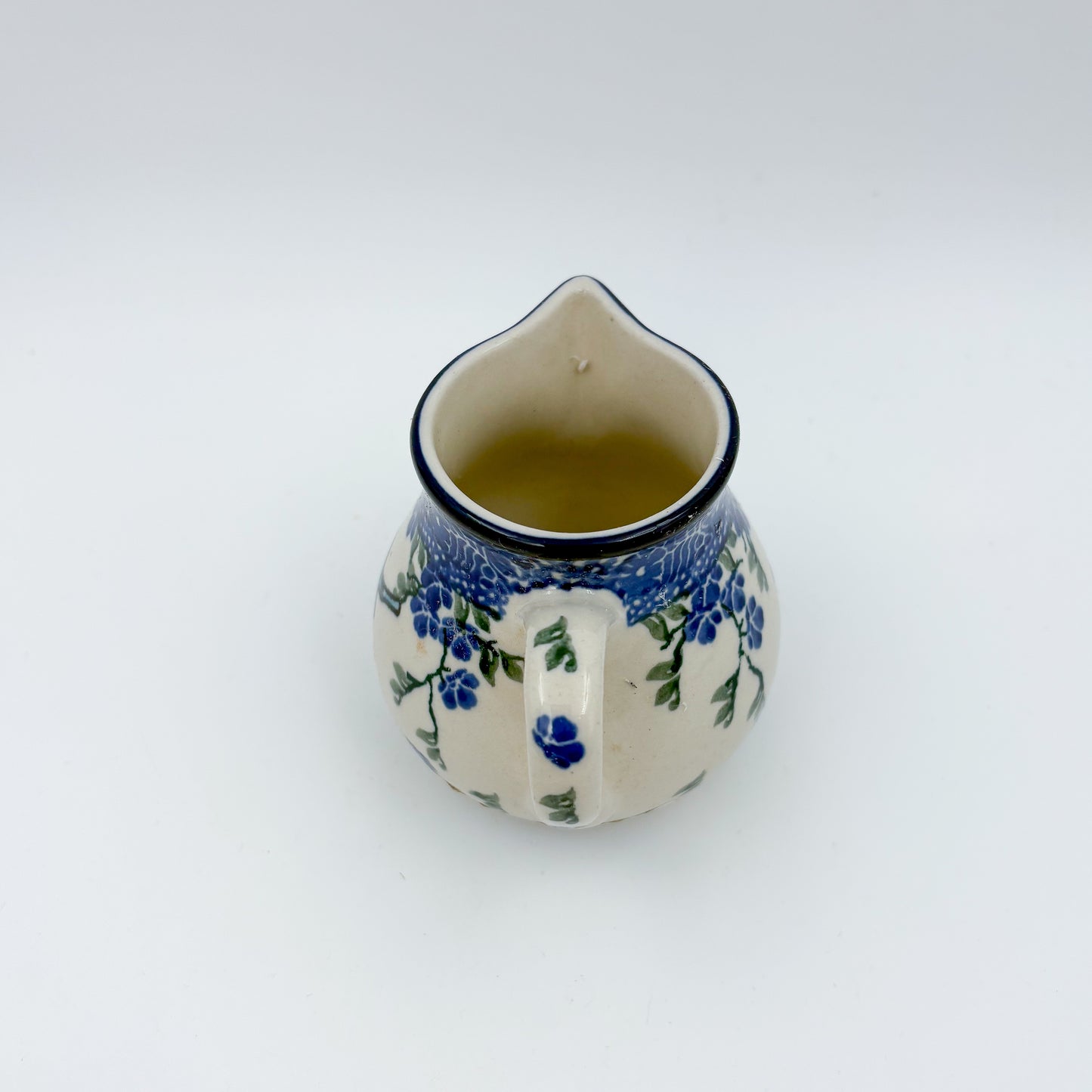 7 oz Creamer.  Baby Blue Bird Design