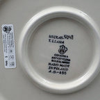UNIKAT Blue Hydrangea plate, bottom stamp signed T. Liana Ceramika Artystyczna Boleslawiec Unikat