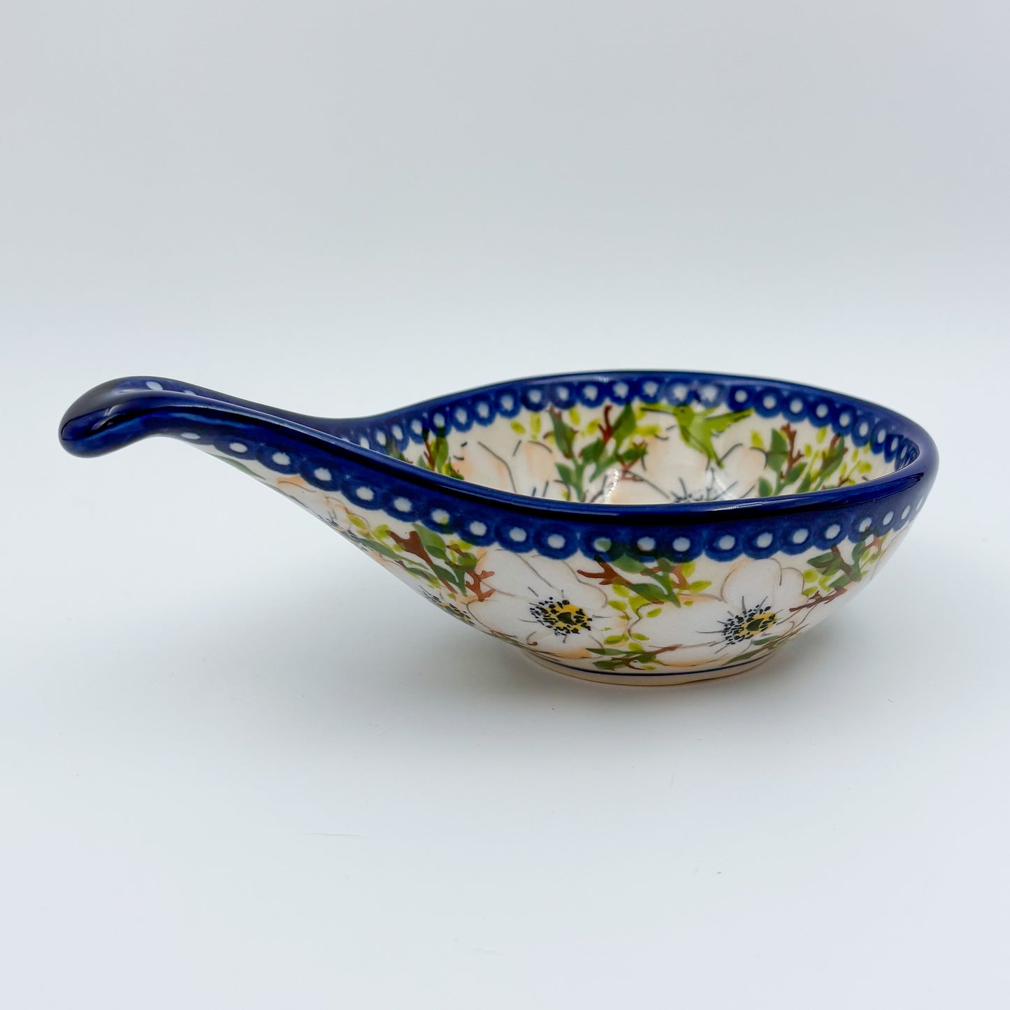 Spoon Stand.  Handmade Polish pottery.  UNIKAT Alpine Poppy
