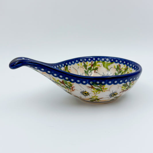 Spoon Stand.  Handmade Polish pottery.  UNIKAT Alpine Poppy