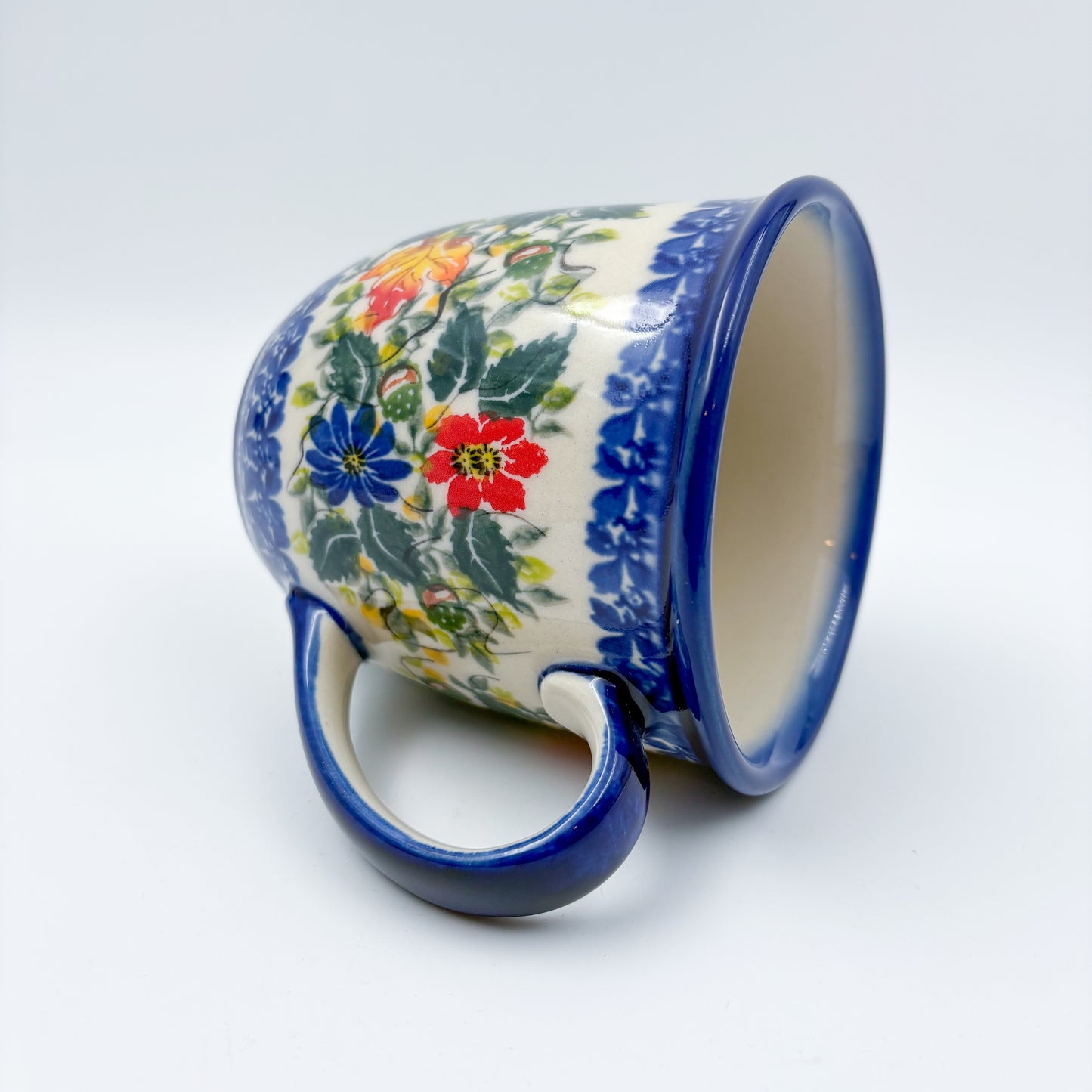 14 oz Viking Mug. Handcrafted Polish pottery stoneware:  UNIKAT Fall Colors