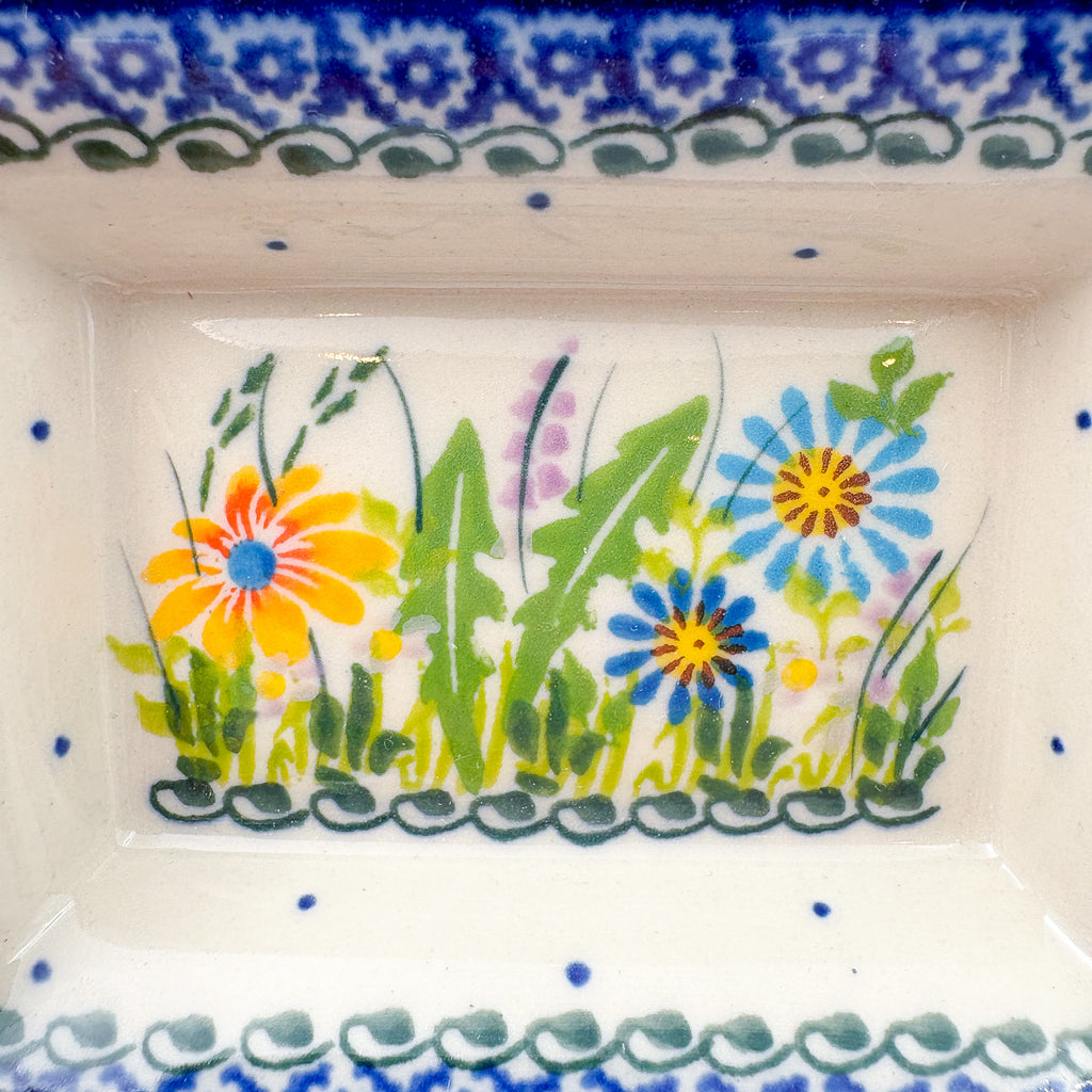 5" Bowl/Petite Soap Dish.  Handmade Polish pottery.  UNIKAT Wild Garden Design