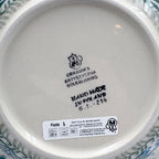 9”  Pasta Bowl.  Hand crafted Polish pottery stoneware: UNIKAT Feathery Bluebells Design