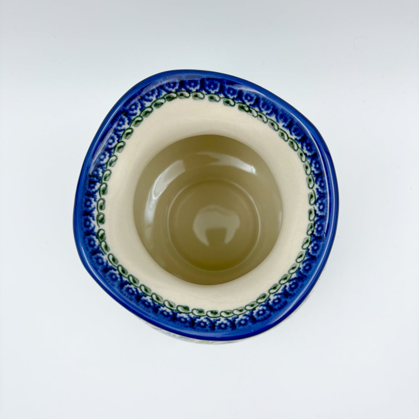 Kula Vase 5.5”.  Handmade Polish pottery.  UNIKAT Wildflower Meadow