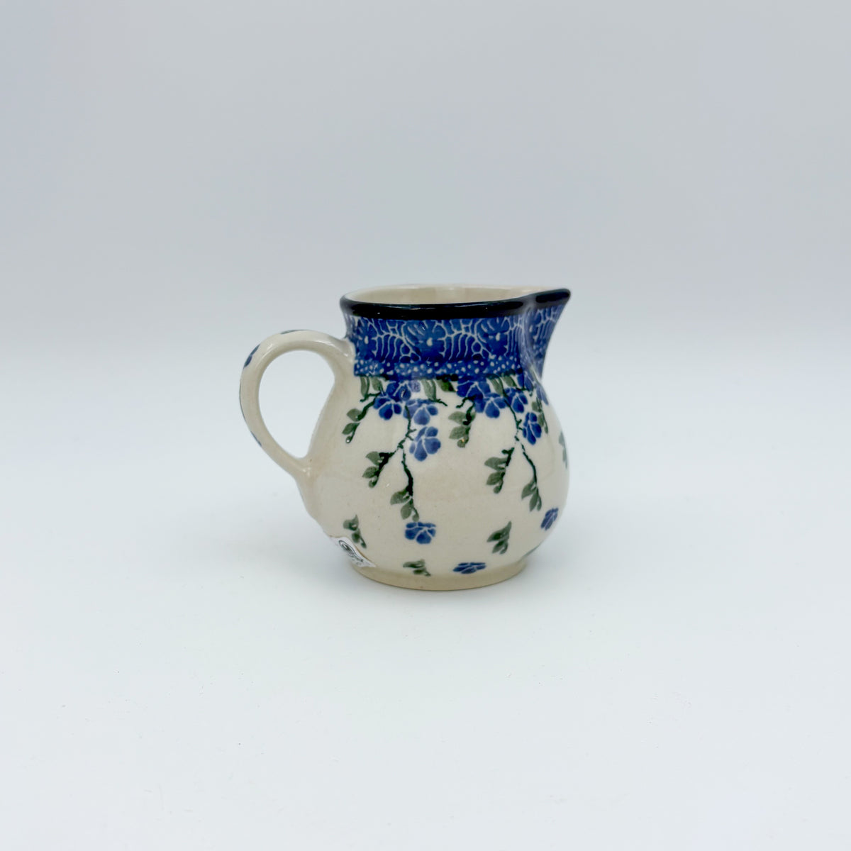 7 oz Creamer.  Baby Blue Bird Design