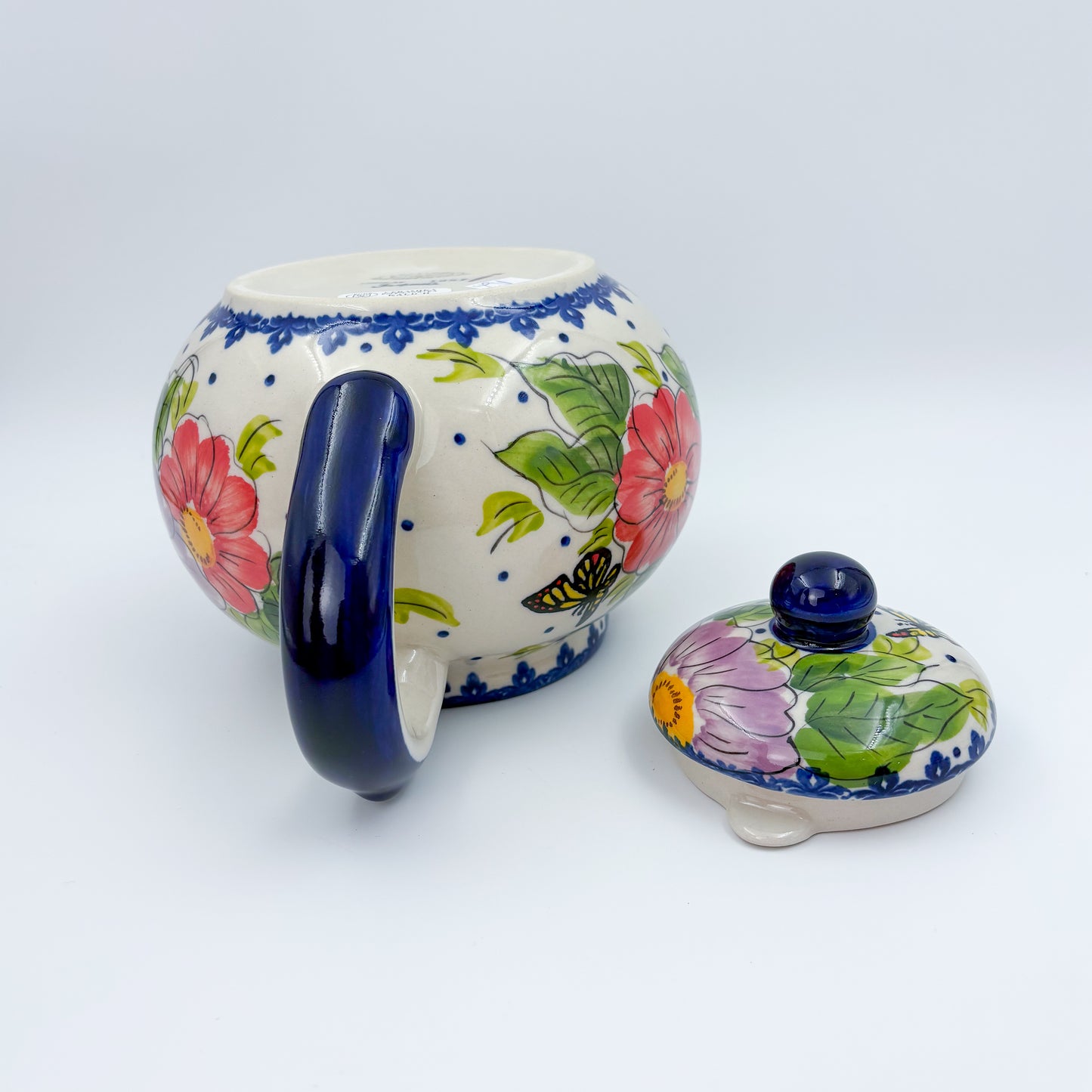 47 oz Teapot Kubus Handcrafted Potery in Poland.  Monarch Design