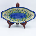 13" Oval Boat with Handles handmade in Poland. UNIKAT Bluebell Meadow Design
