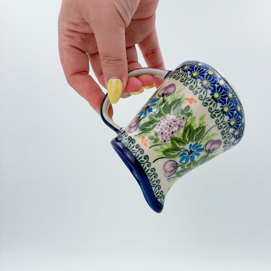 8 oz Pitcher/Creamer.  UNIKAT Floral Garden Design
