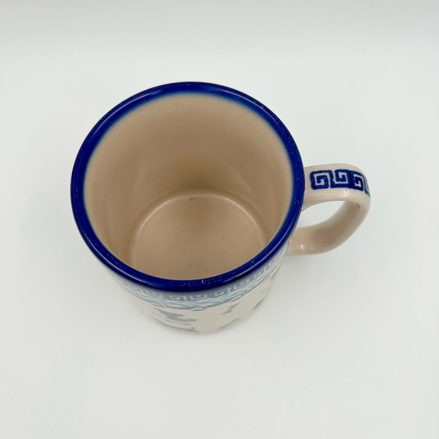 13 oz Puppy Mug. Handcrafted Polish pottery stoneware:  Puppy Pleasure