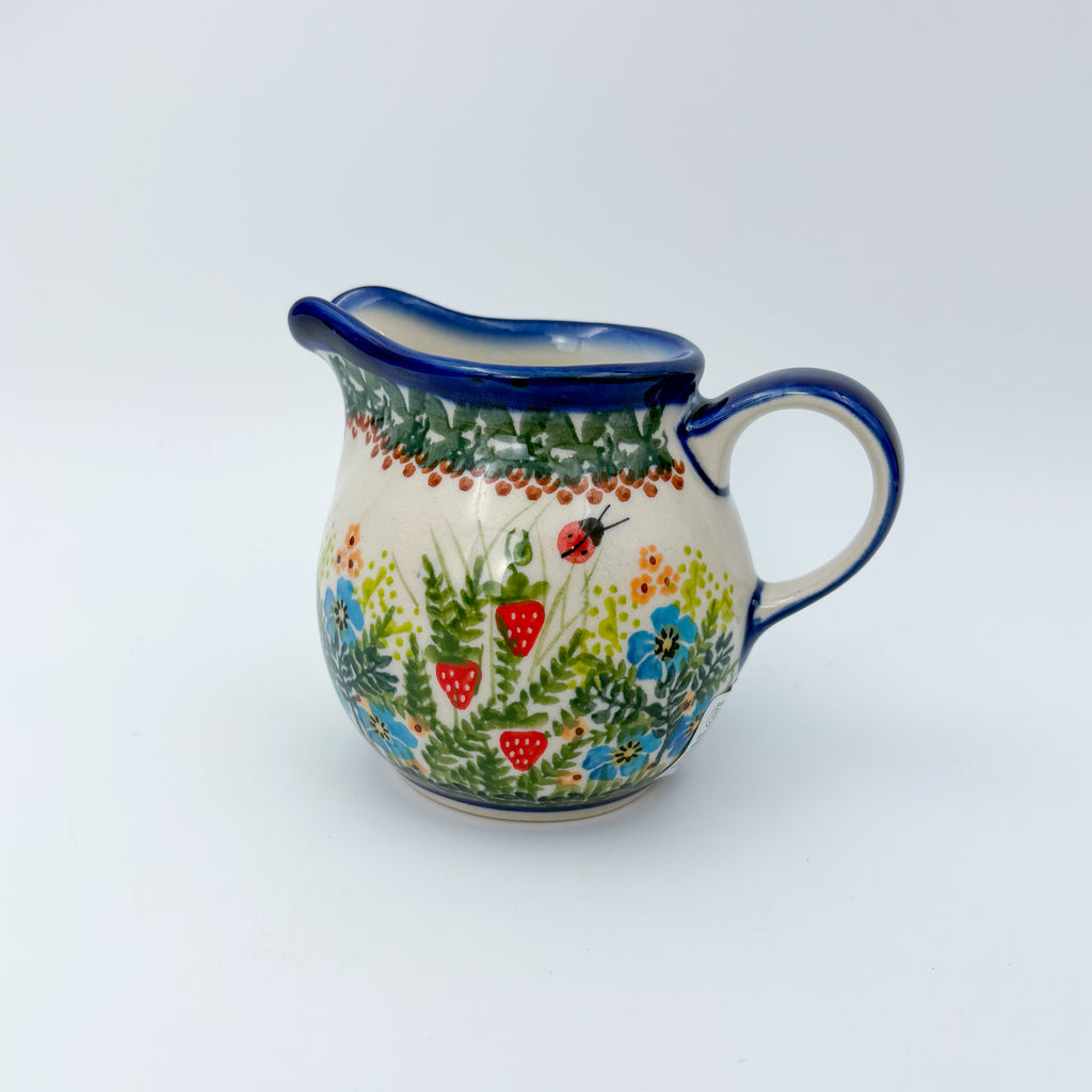 6 oz Kubus Creamer.  UNIKAT Strawberry Fields