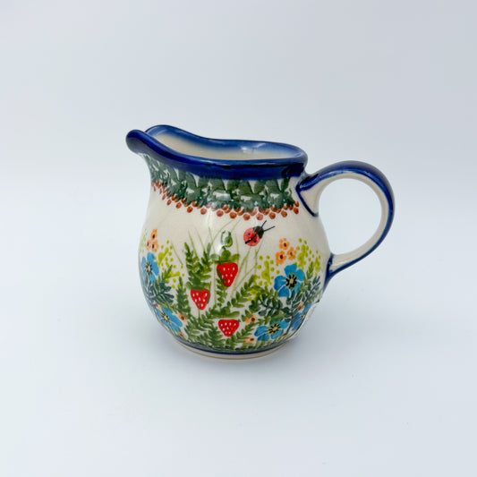 6 oz Kubus Creamer.  UNIKAT Strawberry Fields