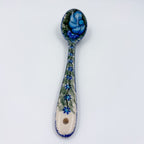 Spoon Lg 8”.  Handmade Polish pottery. UNIKAT Wildflower Blue Design